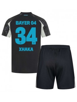 Bayer Leverkusen Granit Xhaka #34 Dječji Rezervni Dres kompleti 2024-25 Kratak Rukavima (+ kratke hlače)